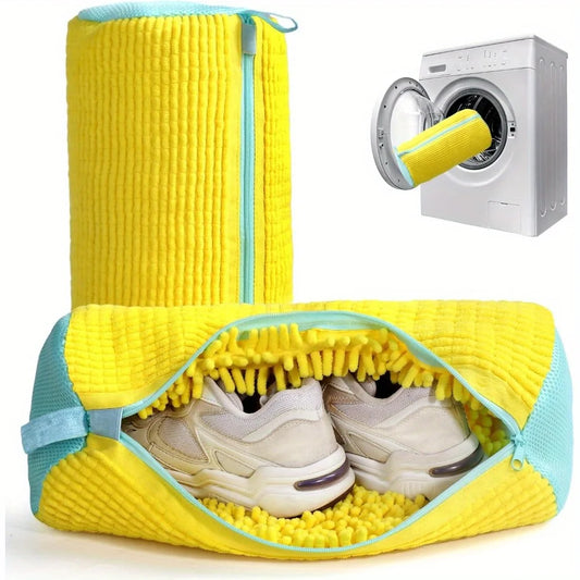 Durable Shoe Washing Machine Bag for All Shoe Types-Yellow