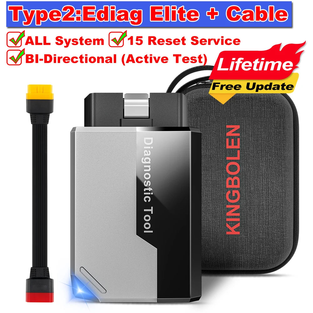 ELITE All System OBD2 Scanner Car Diagnostic Tools 15 Reset