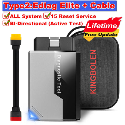 ELITE All System OBD2 Scanner Car Diagnostic Tools 15 Reset