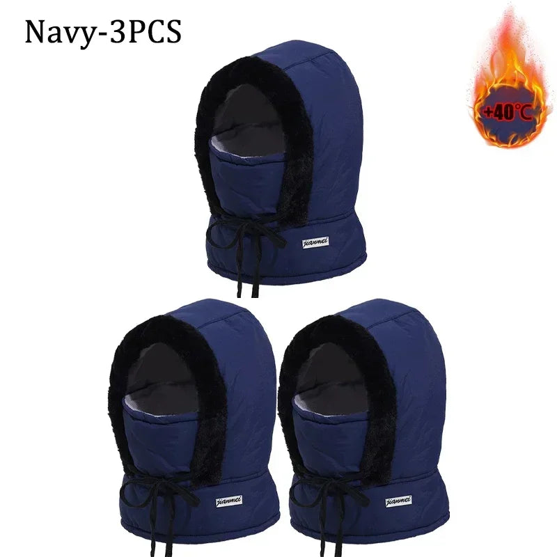Passamontagna Termico 3-in-1 con Coulisse - Cappello e Scaldacollo in Peluche. TK