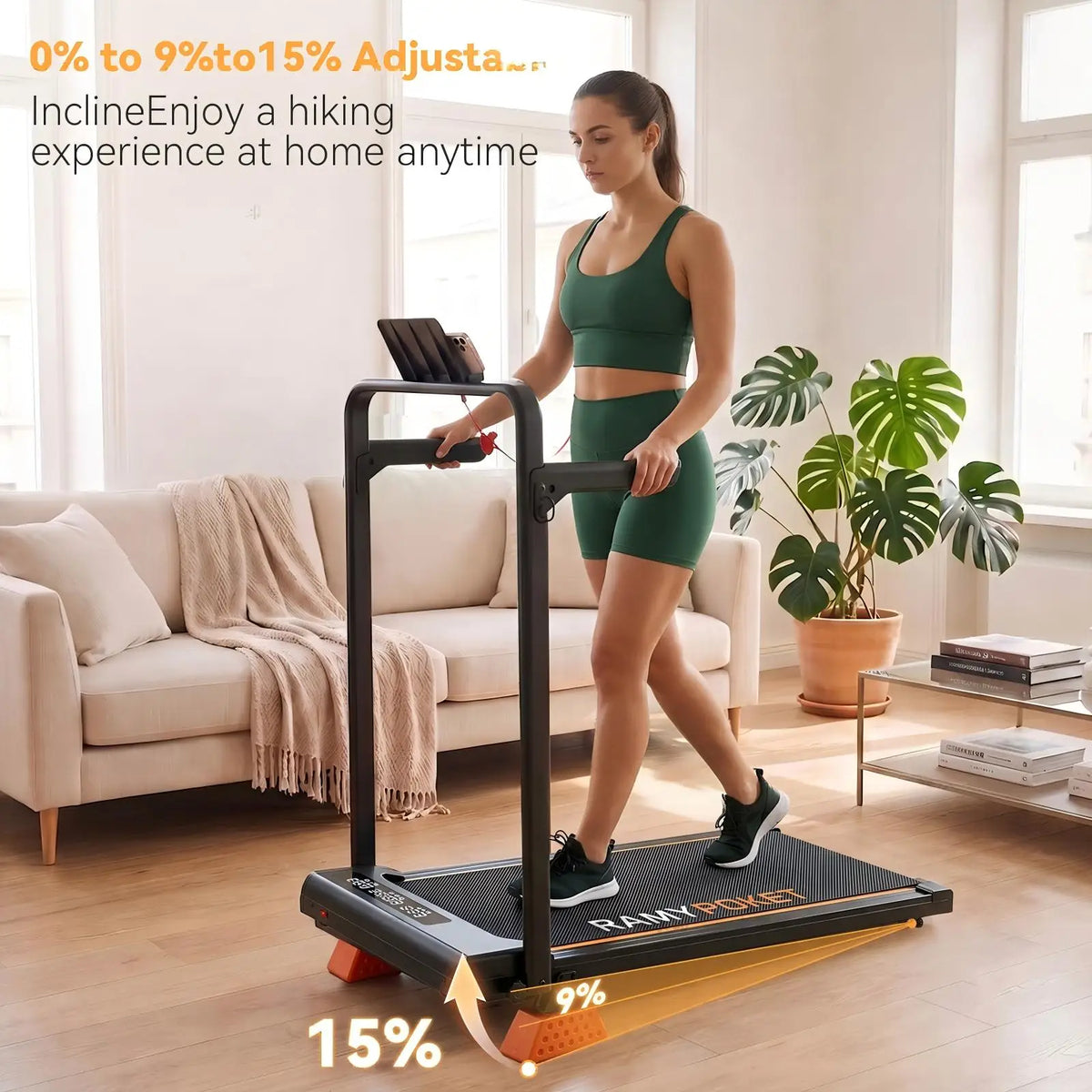 Ramypoket Walking Pad Inclinato 15% | Tapis Roulant 12 Km/H. TK
