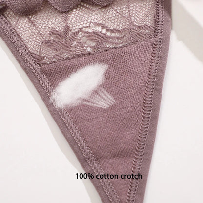 All Of Me Perizomi in Pizzo Morbido (6 Pezzi) - Slip G-String a Vita Bassa. TK