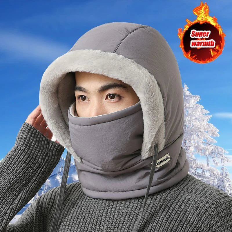 Passamontagna Termico 3-in-1 con Coulisse - Cappello e Scaldacollo in Peluche. TK