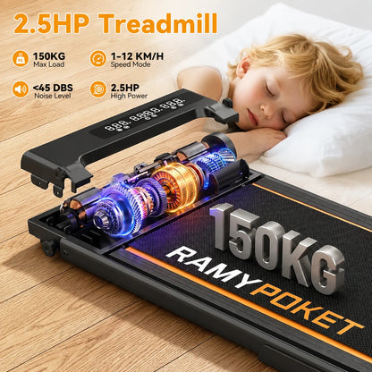 Ramypoket Walking Pad Inclinato 15% | Tapis Roulant 12 Km/H. TK