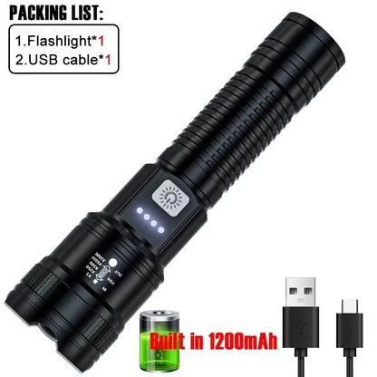ZHIYU Torcia Tattica Laser LED Alta Potenza 2000LM - Ricaricabile TYPE-C. TK