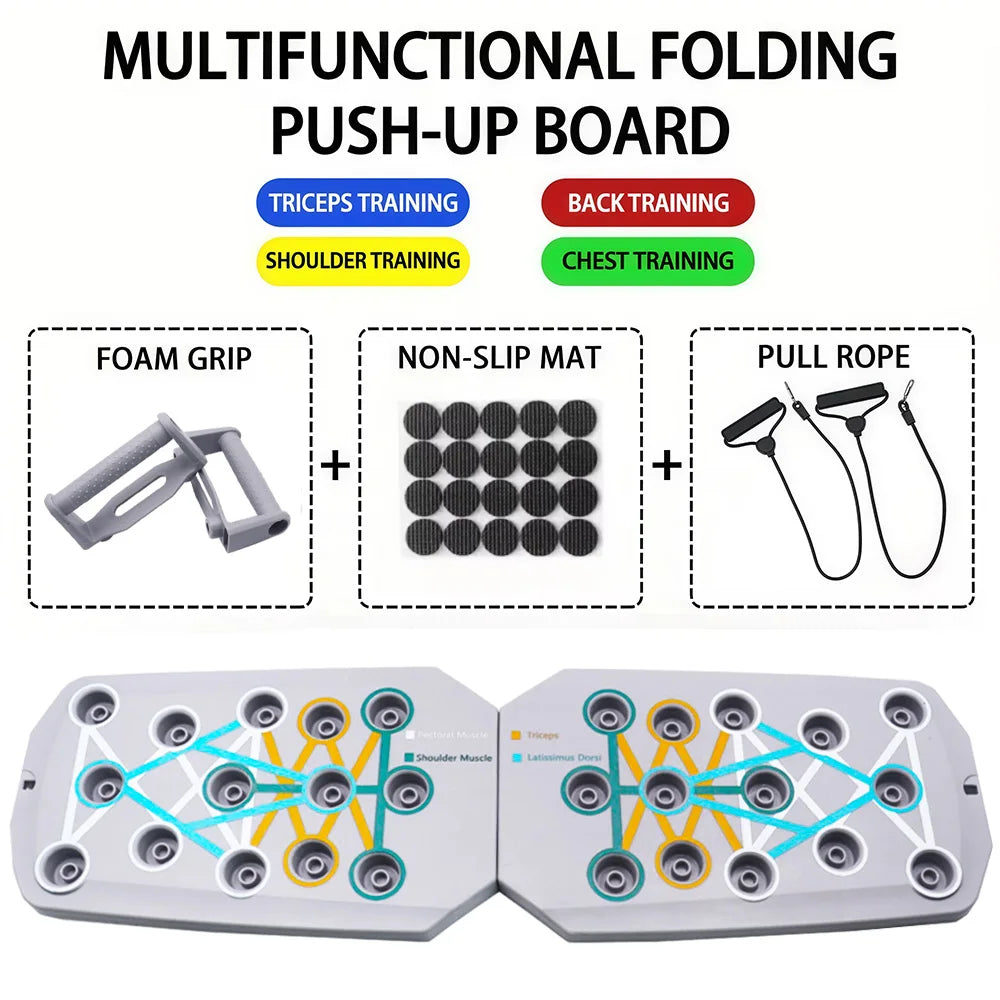 LINGPENG Board per Piegamenti Multifunzionale - Tavola Push-Up Pieghevole. TK