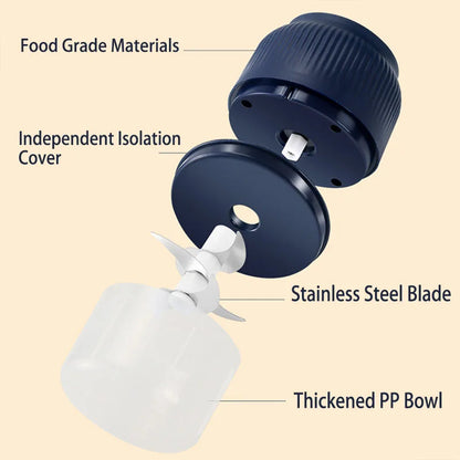 250ml Mini Wireless USB Rechargeable Electric Vegetable Choppe