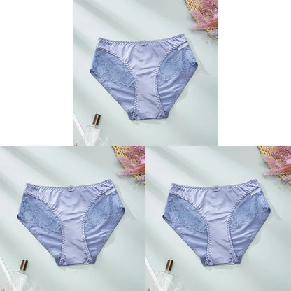 CINVIK 3 Pezzi Slip Donna in Pizzo – Mutandine Mid-Rise Traspiranti ed Elasticizzate. TK