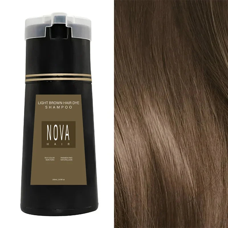Eelhoe Nova Shampoo Colorante Nero 3-in-1 per Capelli Bianchi. TK