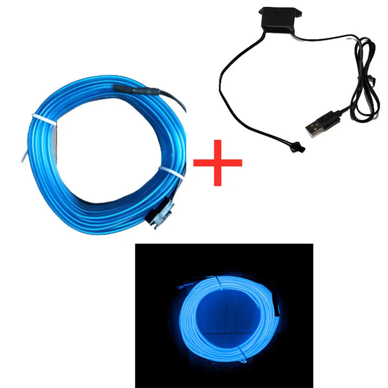 Car Interior Decorative Lamps Strips Atmosphere Lamp Cold Light
