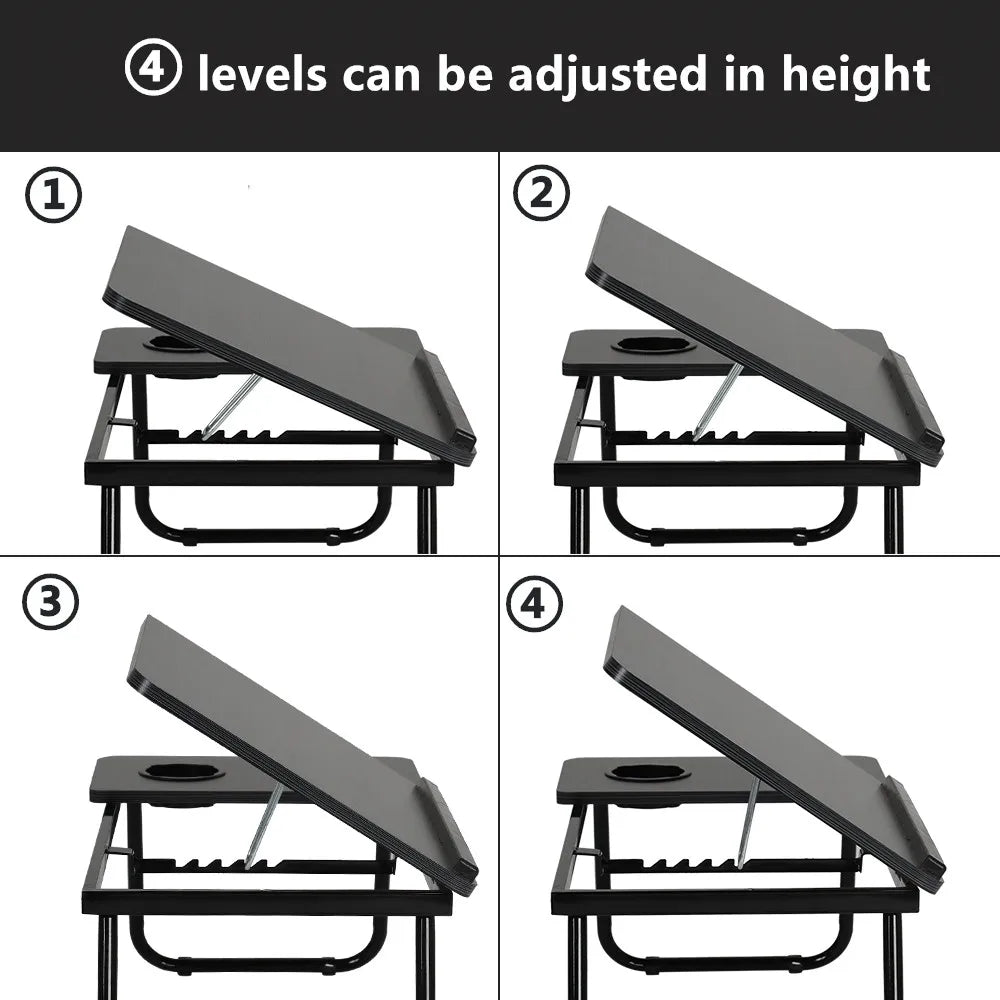 Laptop Table Simple Computer Desk With Fan For Bed Sofa Folding