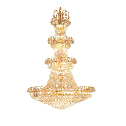 Luxury Living Room Crystal Chandelier Staircase European-Style Large Chandelier Hotel Lobby Villa High Ceiling Lighting Lustre
