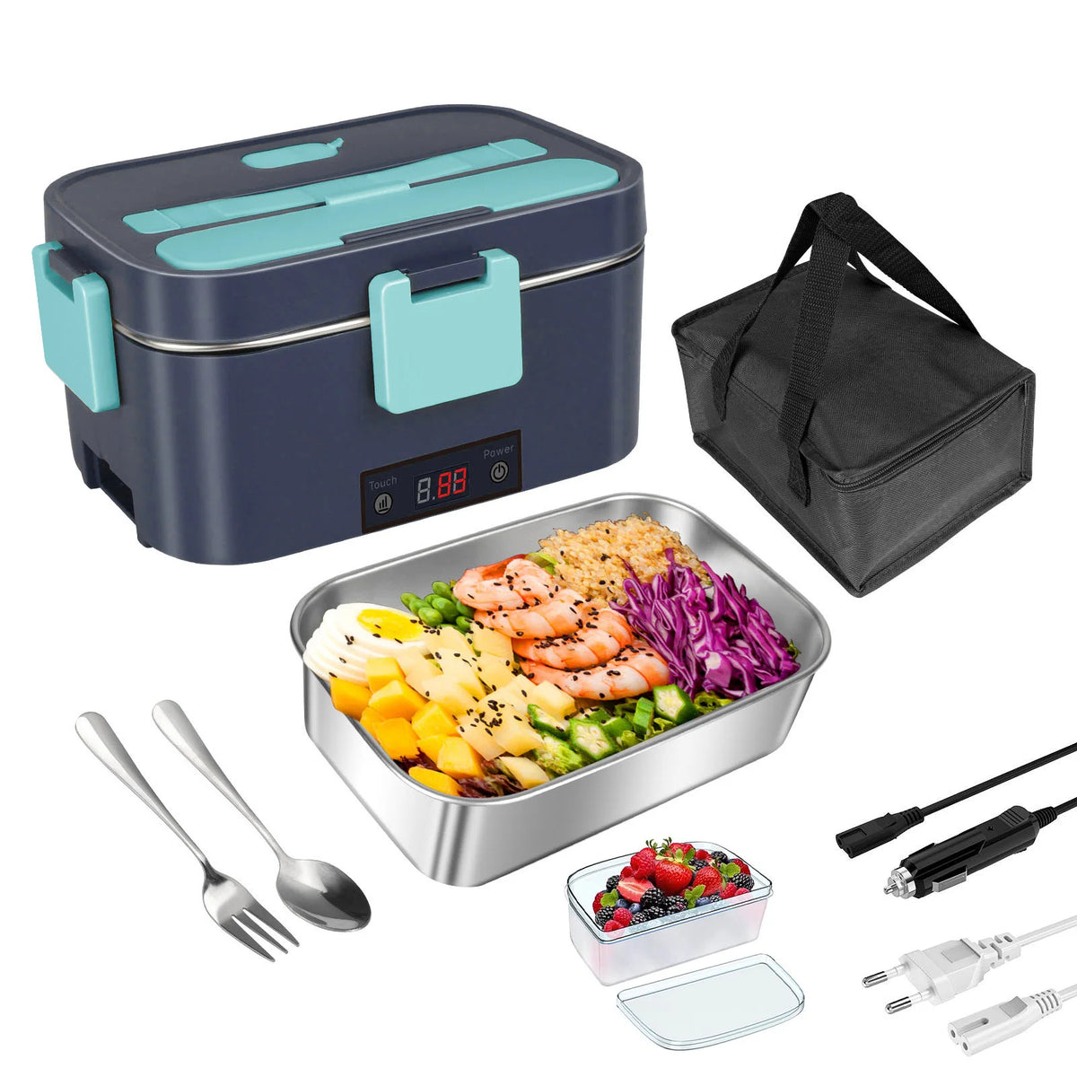 Scaldavivande Elettrico Portatile 80W 1.8L - Auto e Casa Dual Use. TK
