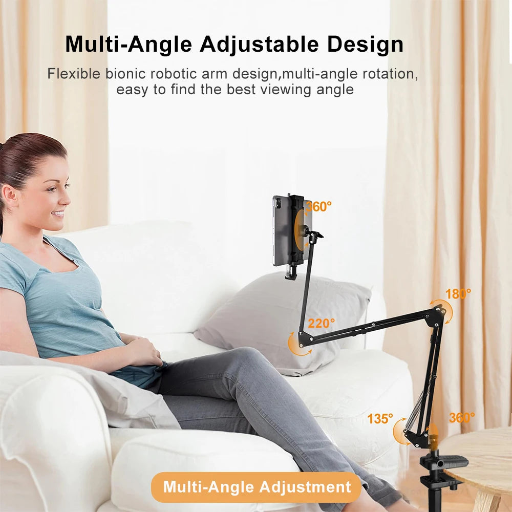 Tablet Stand Holder for Bed Rotatable Phone Stand for 4-12.9"