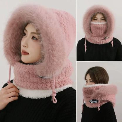 Cappello Termico Invernale da Donna con Sciarpa e Passamontagna Integrato. TK