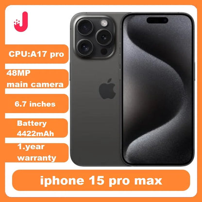Apple iPhone 15 pro Max 256GB/512GB Dual ESIM 8GB RAM 6.7' OLED Display A17pro Chip 5G Original  Unlocked USED Cell Phone