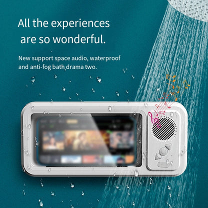 Shower Phone Holder with Bluetooth Speaker 360 Rotation Wall
