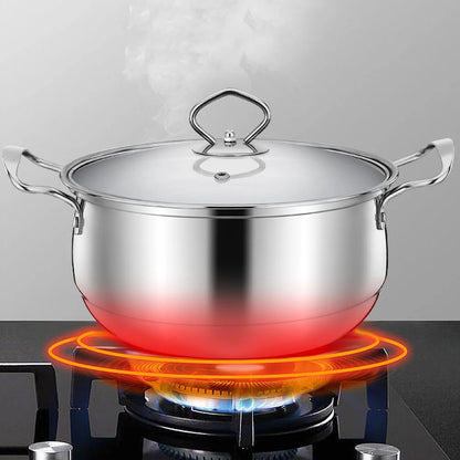 2/3pcs set Stainless Steel Cookware Set Flat Bottom Frying Pan Soup Pot Milk Pot Kit Induction Cooker Cooking Pan for Home Kitch