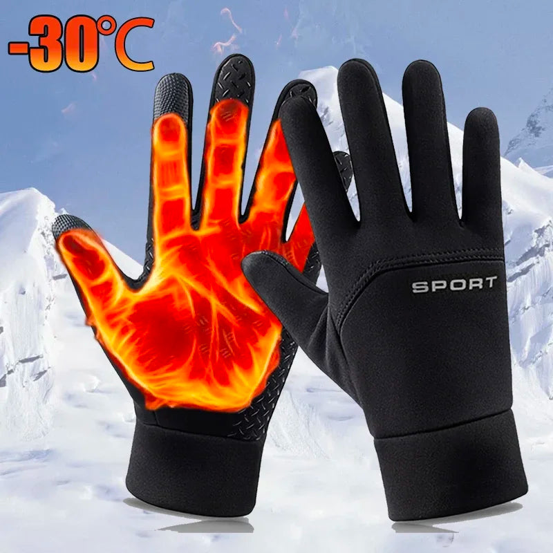 Winter Warm Gloves Touch Screen Windproof Cold-proof Cycling