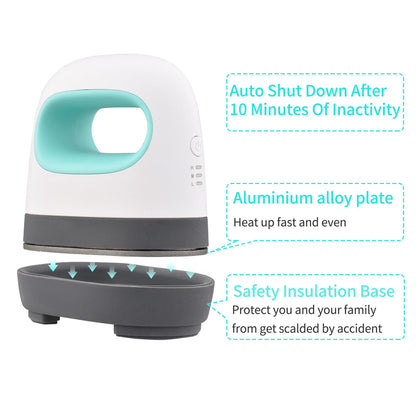 Portable 220V Mini Heat Press Machine T-Shirt Printing DIY Easy Heating Transfer Press Iron Machines for European standard plug
