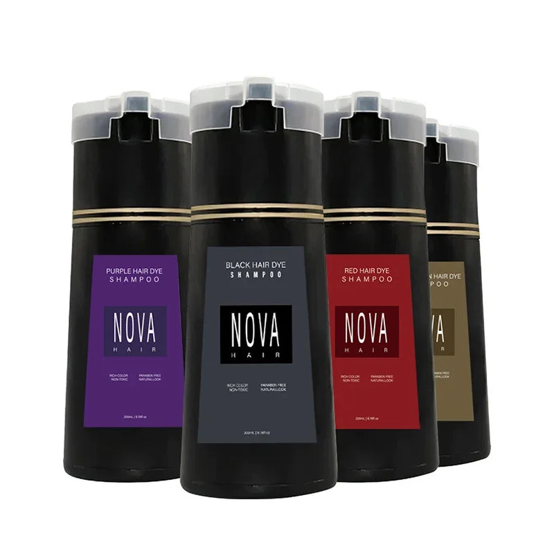 Eelhoe Nova Shampoo Colorante Nero 3-in-1 per Capelli Bianchi. TK