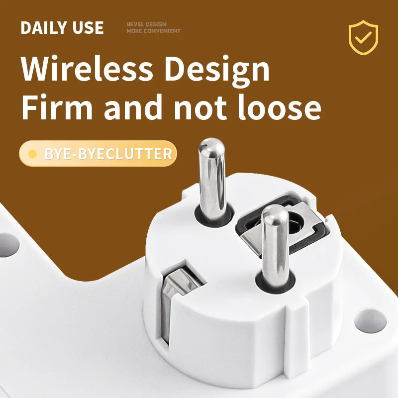 Szaoju Multipresa da Parete Standard Europeo con USB C e Interruttori Indipendenti. TK