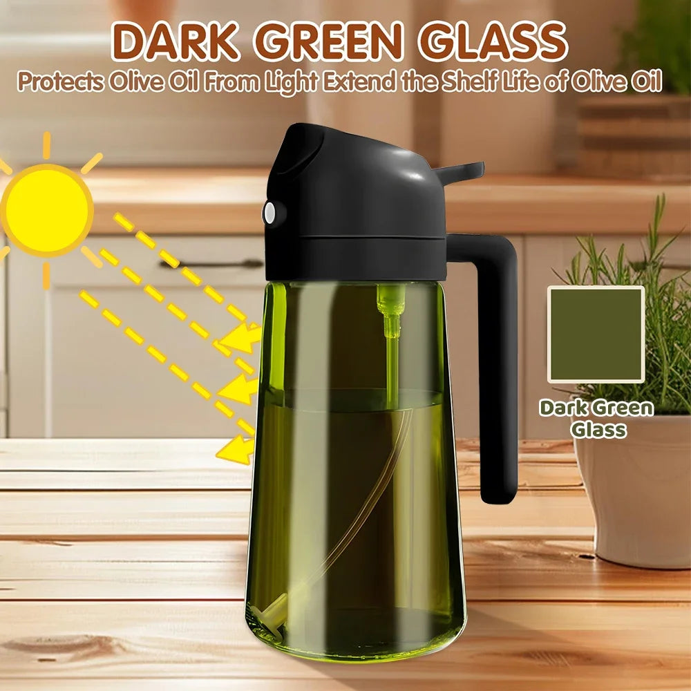 470ML/16oz Light-Blocking Dark Oil Sprayer for Cooking