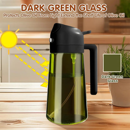 470ML/16oz Light-Blocking Dark Oil Sprayer for Cooking