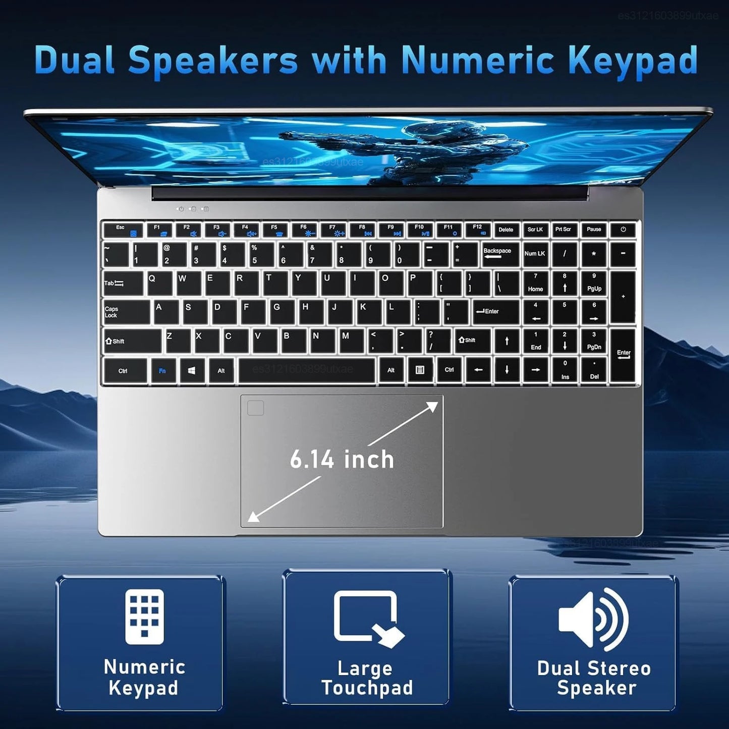 Laptop 15.6" Full HD Ultra Slim 32GB RAM 2TB SSD Intel core i9 9900 Windows 11 Notebook PC Gaming e Ufficio WiFi Bluetooth
