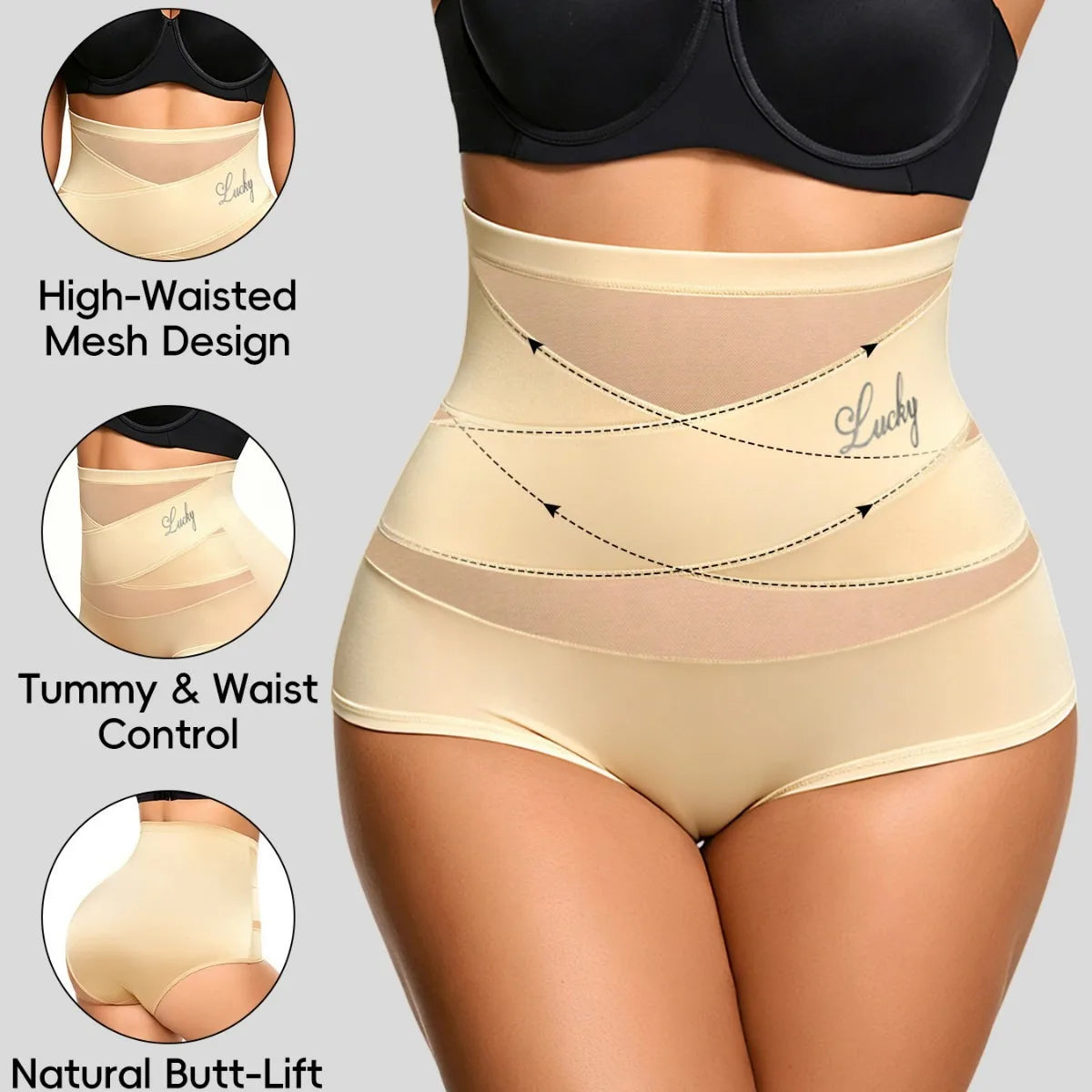 Guaina Modellante Donna a Vita Alta in Mesh – Shapewear Contenitivo e Modellante.