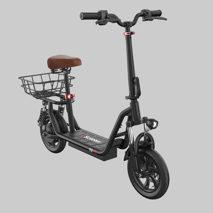 iScooter i12 Electric Scooter With seat And basket 12 Inch 500W