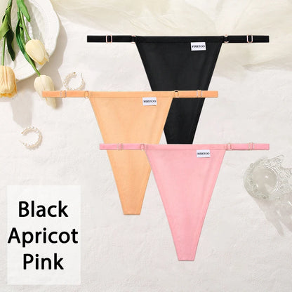 Women Cotton Panties Sexy T-Back Thong Adjustable