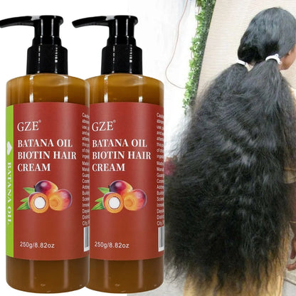 GZE Crema Capelli al Batana e Biotina 250g - Confezione Doppia (2 Pack). TK