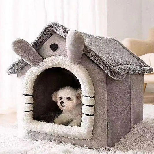 All Season Dog House Style Bed - Removable Washable Pet Bed