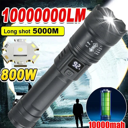 ZHIYU Torcia Tattica Laser LED Alta Potenza 2000LM - Ricaricabile TYPE-C. TK