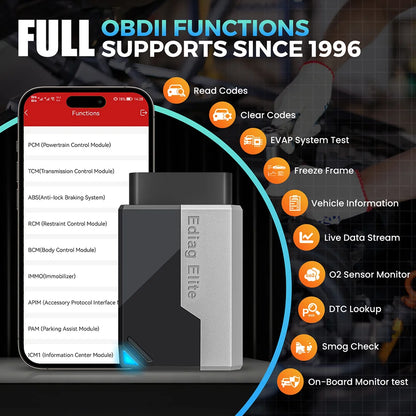 ELITE All System OBD2 Scanner Car Diagnostic Tools 15 Reset