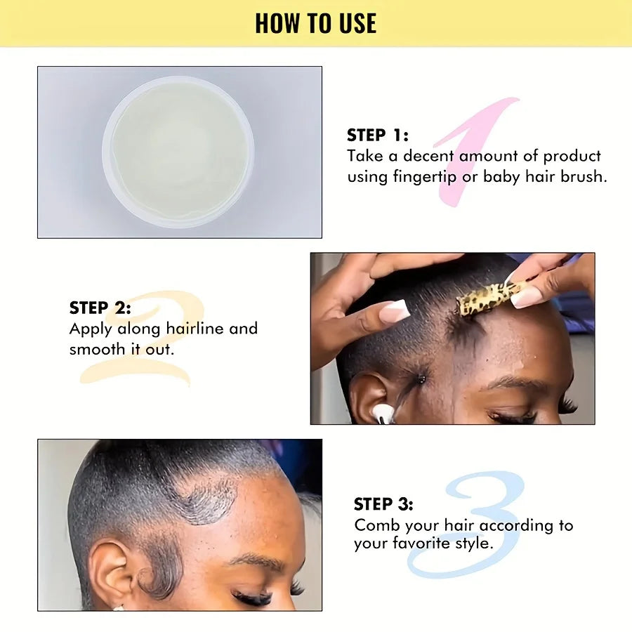 GZE African Black Castor Extra Hold Braid, Loc, Twist Gel, Tames Frizz & Edges, Coconut Oil Edge Control