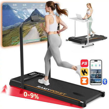 Ramypoket Walking Pad Inclinato 15% | Tapis Roulant 12 Km/H. TK