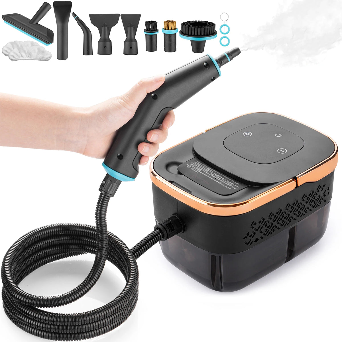 Pulitore a Vapore Portatile ad Alta Pressione 1800W - Igienizzante con 10+ Accessori. TK