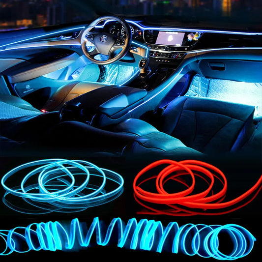 Car Interior Decorative Lamps Strips Atmosphere Lamp Cold Light