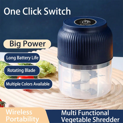 250ml Mini Wireless USB Rechargeable Electric Vegetable Choppe