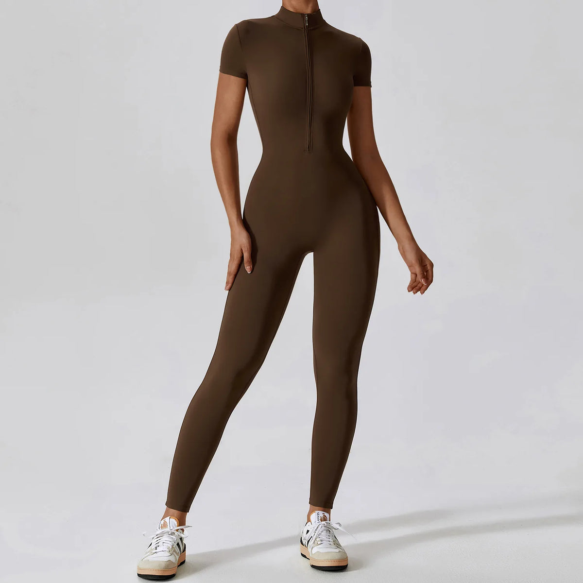 SWELTERING Tuta Intera da Yoga a Maniche Lunghe con Cerniera. TK