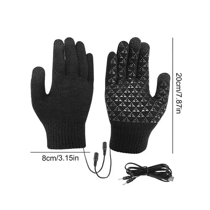 Guanti Riscaldati USB in Maglia - Touch Screen e Antiscivolo Unisex. TK