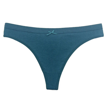 5 PCS/Set Women Cotton Thongs Panties Sexy Low Waist G-String