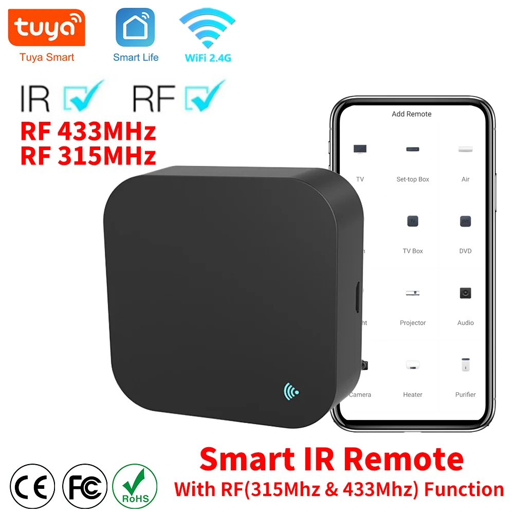 Tuya WiFi RF IR Smart Remote Control Hub – Universal Smart Home Controller for TV, AC & Smart Devices