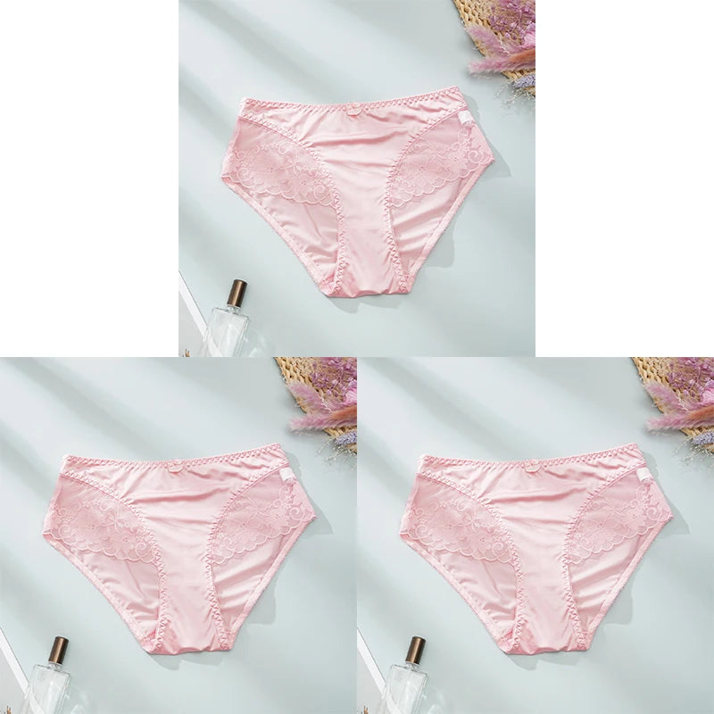 CINVIK 3 Pezzi Slip Donna in Pizzo – Mutandine Mid-Rise Traspiranti ed Elasticizzate. TK