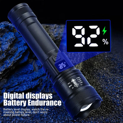 ZHIYU Torcia Tattica Laser LED Alta Potenza 2000LM - Ricaricabile TYPE-C. TK