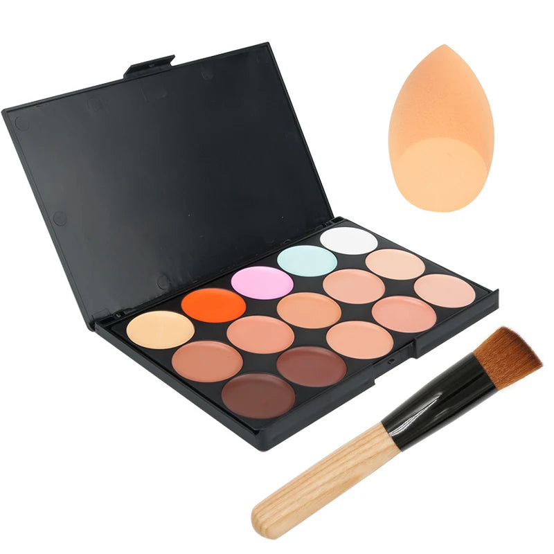 15 Colors Face Concealer Camouflage Cream Contour Palette