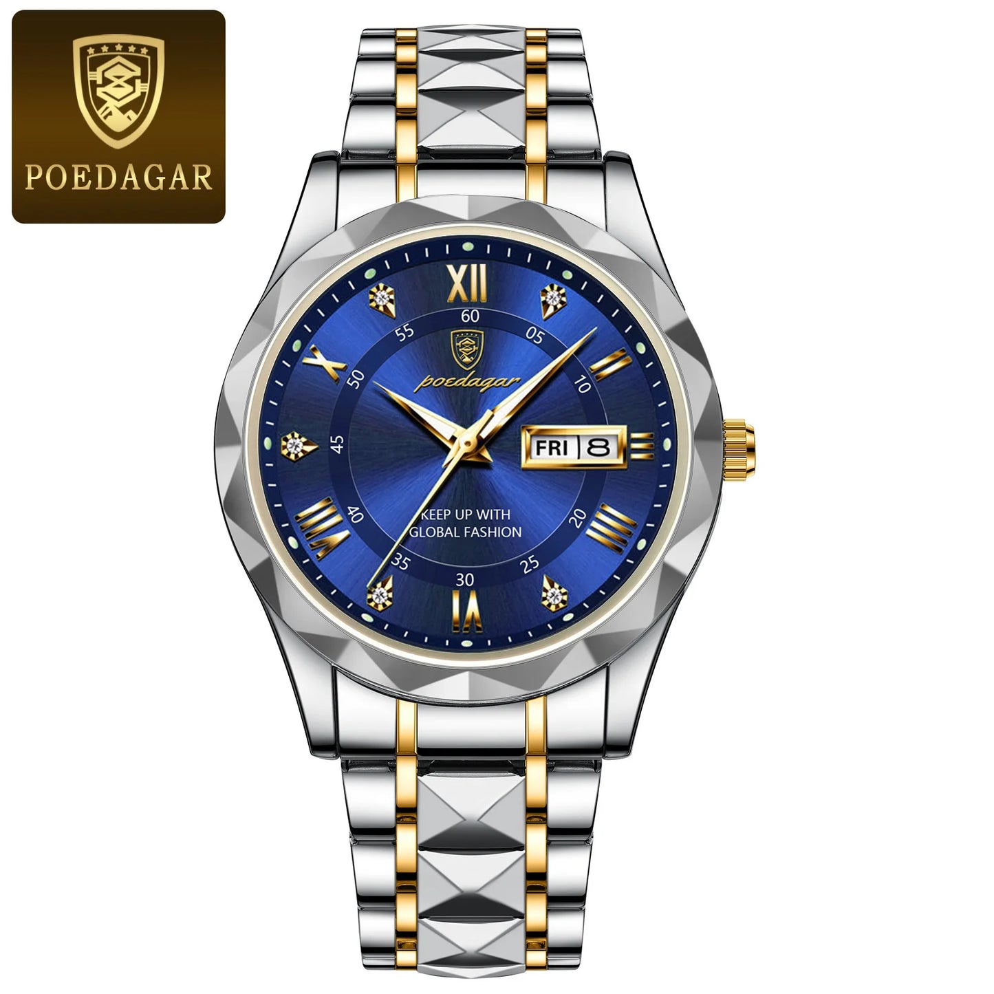 Luxury Men's Watches Waterproof Stainless Steel Luminous