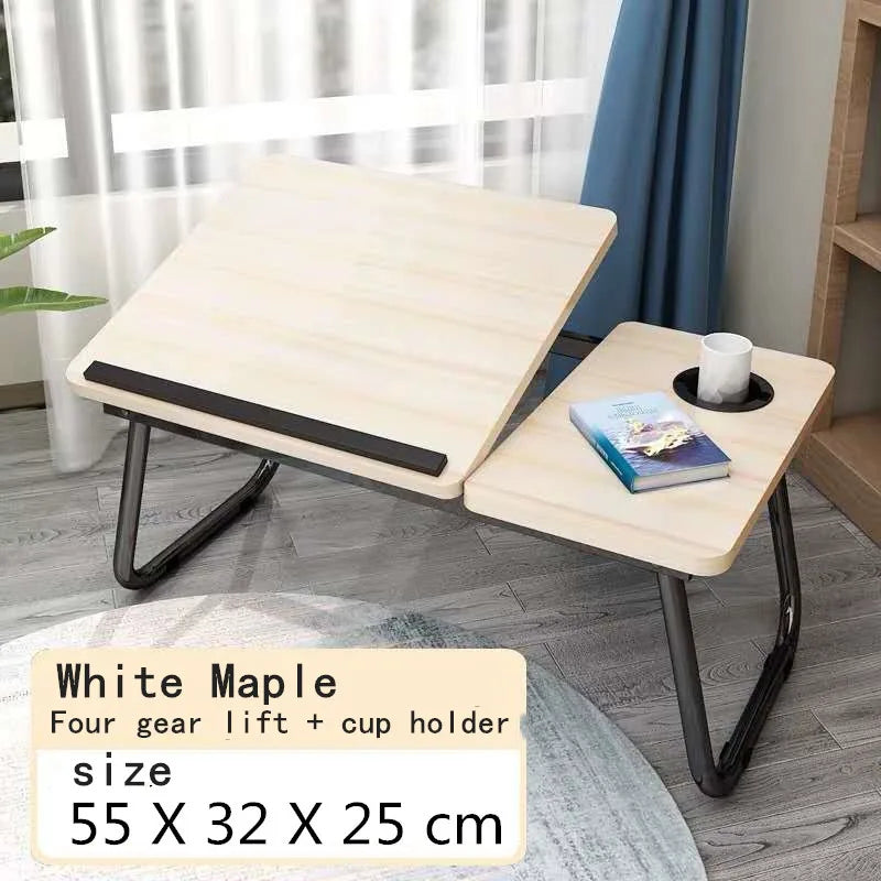 Laptop Table Simple Computer Desk With Fan For Bed Sofa Folding